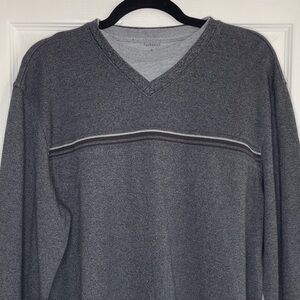 Van Heusen Charcoal V-Neck Long Sleeve Shirt